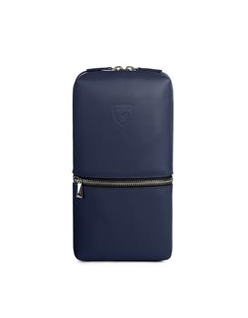 马尼拉怎么选, 兰博基尼 | Pure Blue Leather Men's Vertical Crossbody Bag商品图片 7.2折