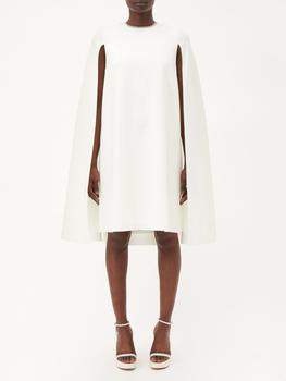 ROKSANDA, ROKSANDA | Twiggy lace-trimmed crepe cape mini dress商品图片 