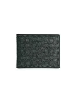 COACH Monogram Jacquard & Leather Bi-Fold Wallet