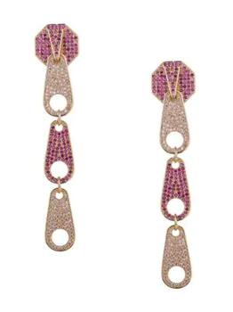 Eye Candy LA | Luxe Madison Two-Tone Cubic Zirconia Drop Earrings商品图片,5折