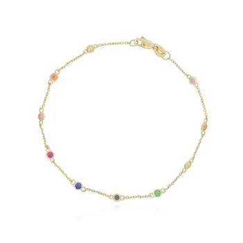 The Lovery | Rainbow Gemstone Station Bracelet,商家Premium Outlets,价格¥3233