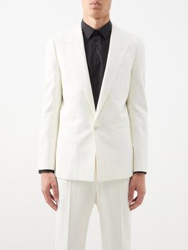 圣罗兰外套, Yves Saint Laurent | Striped single-breasted wool-twill suit jacket商品图片 