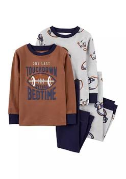 商品Toddler Boys 4-Piece Football 100% Snug Fit Cotton PJs图片