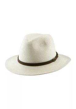 SCALA, SCALA | Paper Braided Safari Hat with Leather商品图片 