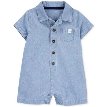 Carter's | Baby Boys Chambray Romper 7折, 独家减免邮费