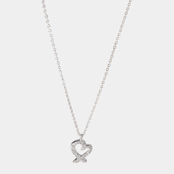 [二手商品] Tiffany & Co. | Tiffany & Co. Paloma Picasso Loving Heart Pendant 18K White Gold Diamond Necklace商品图片,6.7折