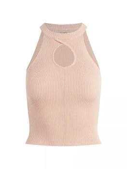 推荐Ribbed Merino Wool Crop Top商品