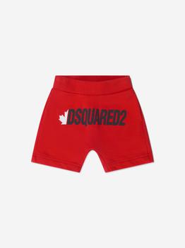 推荐Dsquared2 Red Baby Unisex Cotton Shorts商品