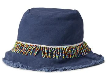 Badgley Mischka | Woven Bucket Hat with Beaded Trim,商家6PM,价格¥180