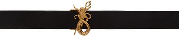 Burberry | Reversible Black & Gold Mythical Alphabet Mermaid Belt商品图片,独家减免邮费