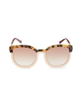 KAREN WALKER | Super Hybrid 57MM Clubmaster Sunglasses 5.1折, 独家减免邮费