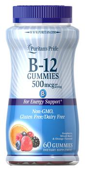 Puritan's Pride | Vitamin B12 Gummies 500 mcg, 60 Gummies商品图片,