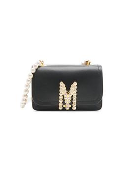 Moschino | Small M Logo Pearl-Embellished Shoulder Bag商品图片,7.5折