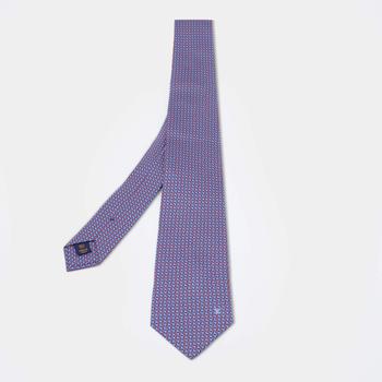 lv丝巾, Louis Vuitton | Louis Vuitton Blue Arrow Print Silk Tie商品图片 