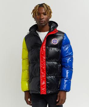 Reason Clothing | Color Block Shiny Puffer Jacket商品图片,5折×额外8折, 额外八折