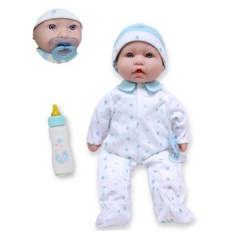 商品La Baby Caucasian 16" Soft Body Baby Doll Blue Outfit图片