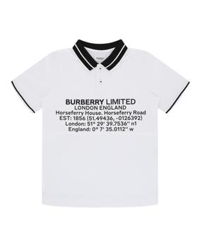 burberry童装, Burberry | Kids Logo Cotton Polo商品图片 5.5折×额外9折, 额外九折