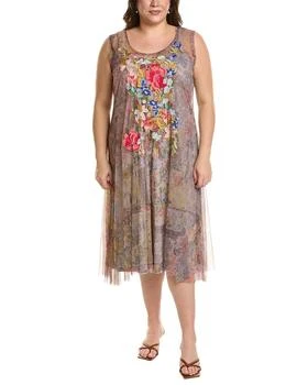 Johnny Was | Johnny Was Plus Drea Mesh Slip Dress,商家Premium Outlets,价格¥1478