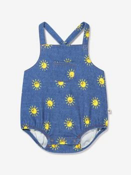 推荐Baby Organic Cotton Sunshine Bubble Dungareee Romper in Blue商品