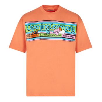 推荐Opening Ceremony Cartoonish Logo T-Shirt - Orange商品