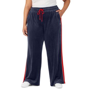 Fila | Plus Size Valery Mid-Rise Drawstring Velour Pants商品图片,5折