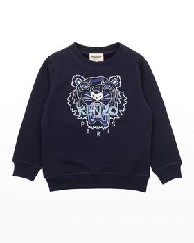 推荐Boy's Classic Tiger Embroidered Sweatshirt, Size 4-5商品