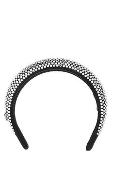 prada帽子, Prada | Embellished satin headband Silver Prada Donna商品图片 