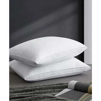 UNIKOME | 2 Pack 100% Cotton Medium Soft Down and Feather Gusseted Bed Pillow Set,商家Macy's,价格¥355