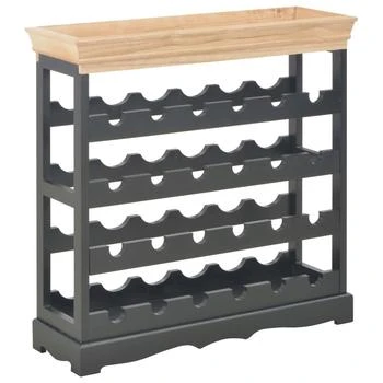 vidaXL | Wine Cabinet Black 27.6"x8.9"x27.8" MDF, 280067,商家Premium Outlets,价格¥800