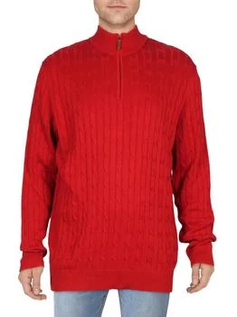 推荐Mens Cotton 1/4-Zip Pullover Sweater商品