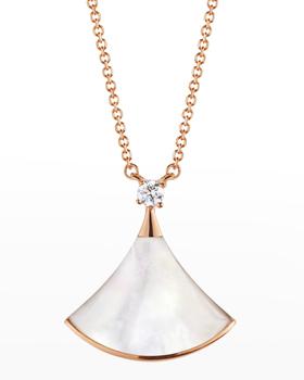 bvlgari项链, BVLGARI | Divas' Dream Rose Gold Pendant Necklace with Mother-of-Pearl商品图片 