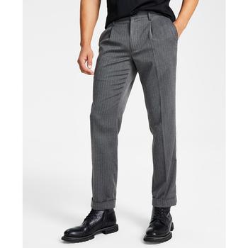 商品Men's Classic-Fit Herringbone Pleated Suit Pants, Created for Macy's图片
