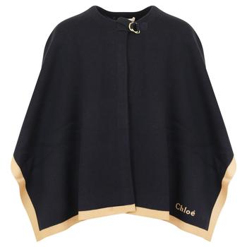 Chloé | Navy & Beige Knitted Cape商品图片,5.9折×额外9折, 额外九折