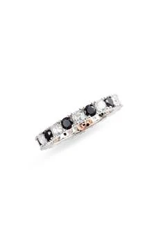 Suzy Levian | Sterling Silver Black and White Eternity Band Ring 3.5折, 独家减免邮费