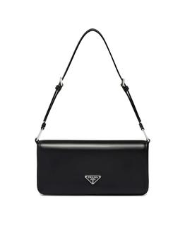 Prada | PRADA Femme brushed-leather shoulder bag商品图片,