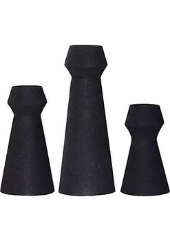 商品Signature Home Collection | Set of 3 Matte Black Contemporary Textured Vases 8.5",商家Belk,价格¥964图片