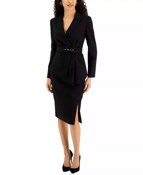 Tahari | Women's Asymmetrical Belted Jacket & Pencil Skirt Suit Set,商家Macy's,价格¥1685