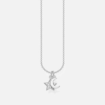 推荐THOMAS SABO Women's Star and Moon Necklace - Silver商品