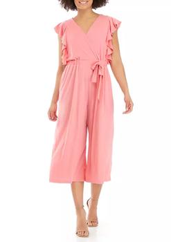 Sandra Darren, Sandra Darren | Women's Short Flutter Sleeve V-Neck Jumpsuit商品图片 2.5折×额外8.5折, 额外八五折