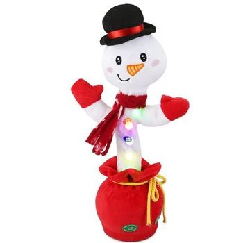 Fresh Fab Finds | Kid Electric Dance Toy Christmas Elk Snowman Senior Penguin Plush Toy Interactive Sing Song Whirling Mimicking Recording Light Up Toy Snowman,商家Verishop,价格¥272