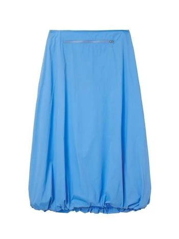 推荐Nylon Elastic-hem Skirt - Blue商品