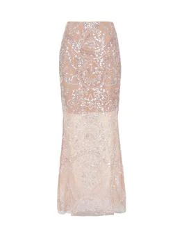 Self Portrait | Self-Portrait Paisley Sequin Maxi Skirt,商家Cettire,价格¥2266