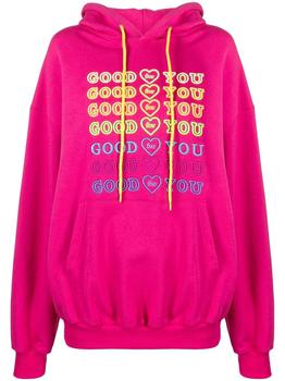ireneisgood, IRENEISGOOD | Goodfy Jersey Hoodie with Multicolor Embroidery商品图片 7.6折