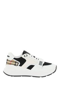 burberry鞋帆布鞋, Burberry | Burberry fabric and leather sneakers商品图片 6.7折
