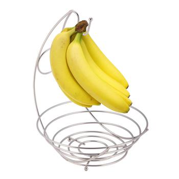 商品Home Basics | Home Basics Satin Nickel Fruit Bowl with Banana Tree,商家Premium Outlets,价格¥169图片