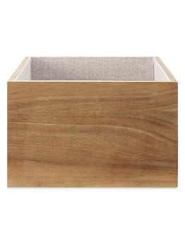 商品NEAT Method | Closet, Bins, & Basket Lined Acacia Bin,商家Saks Fifth Avenue,价格¥444图片