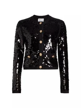 Milly | Iman Sequined Button-Down Cardigan,商家Saks Fifth Avenue,价格¥3497