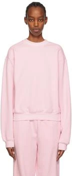 SKIMS | Pink Cotton Fleece Classic Crewneck Sweatshirt 