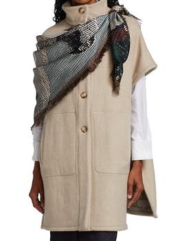 加拿大maxmara围巾, Max Mara | Aloelw Woven Silk Jacquard Scarf商品图片 