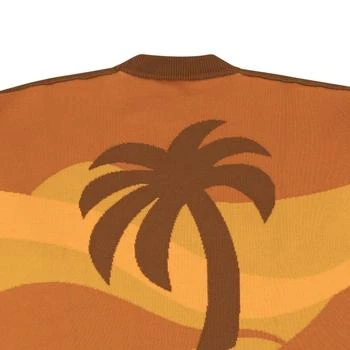 推荐Brown Intarsia Palm Tree Knit Sweater商品